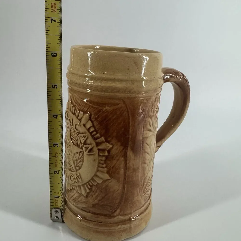 Hull 1920'S American Legion #498 Mug UTILITY STONEWARE BEER STEIN Pottery